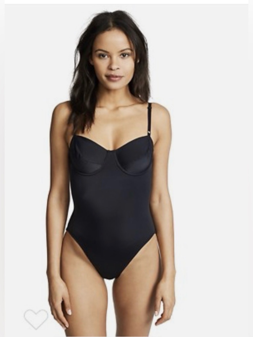 Norma Kamali Underwire Mio One Piece in Black Size Medium